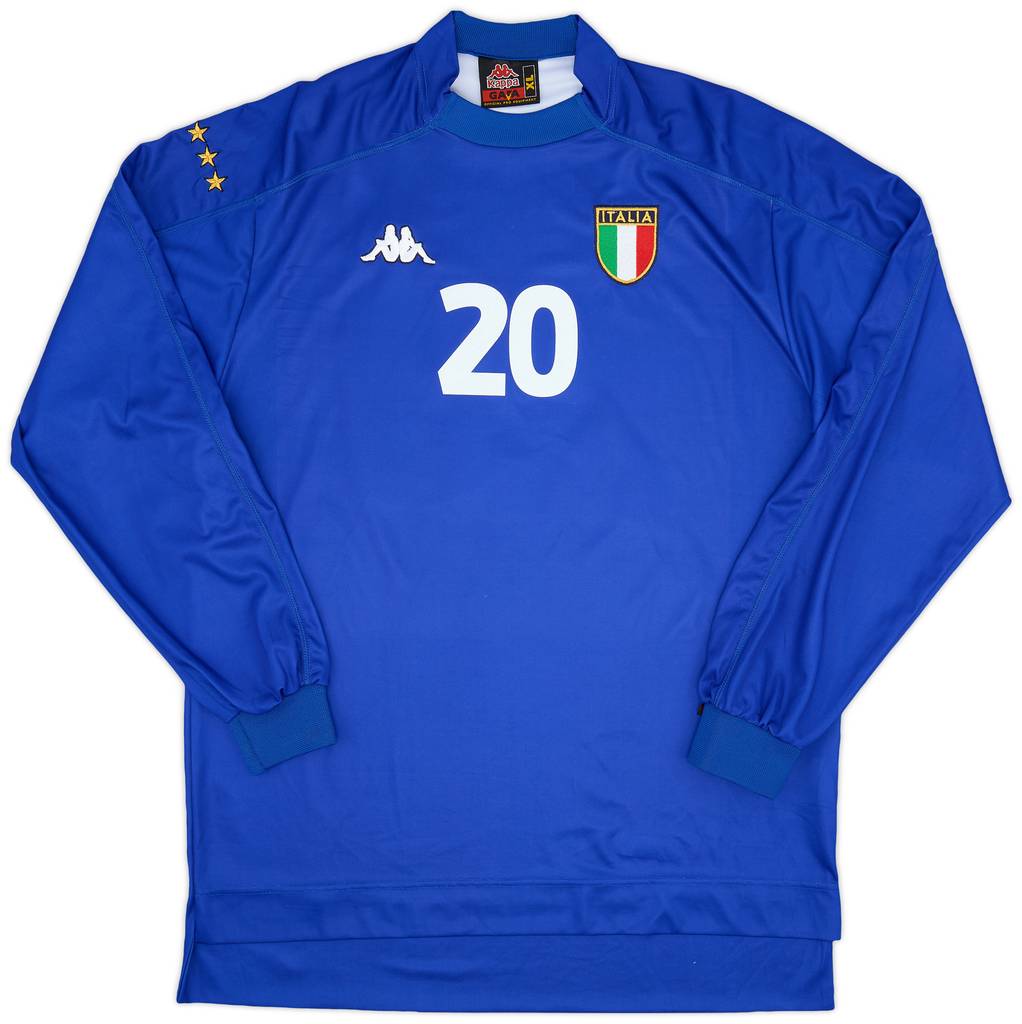 1998-99 Italy Home L/S Shirt Totti #20 - 9/10 - (XL)