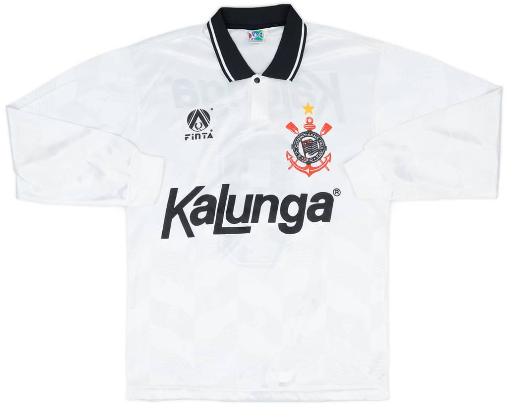 1992-94 Corinthians Home L/S Shirt #9 - 8/10 - (M)