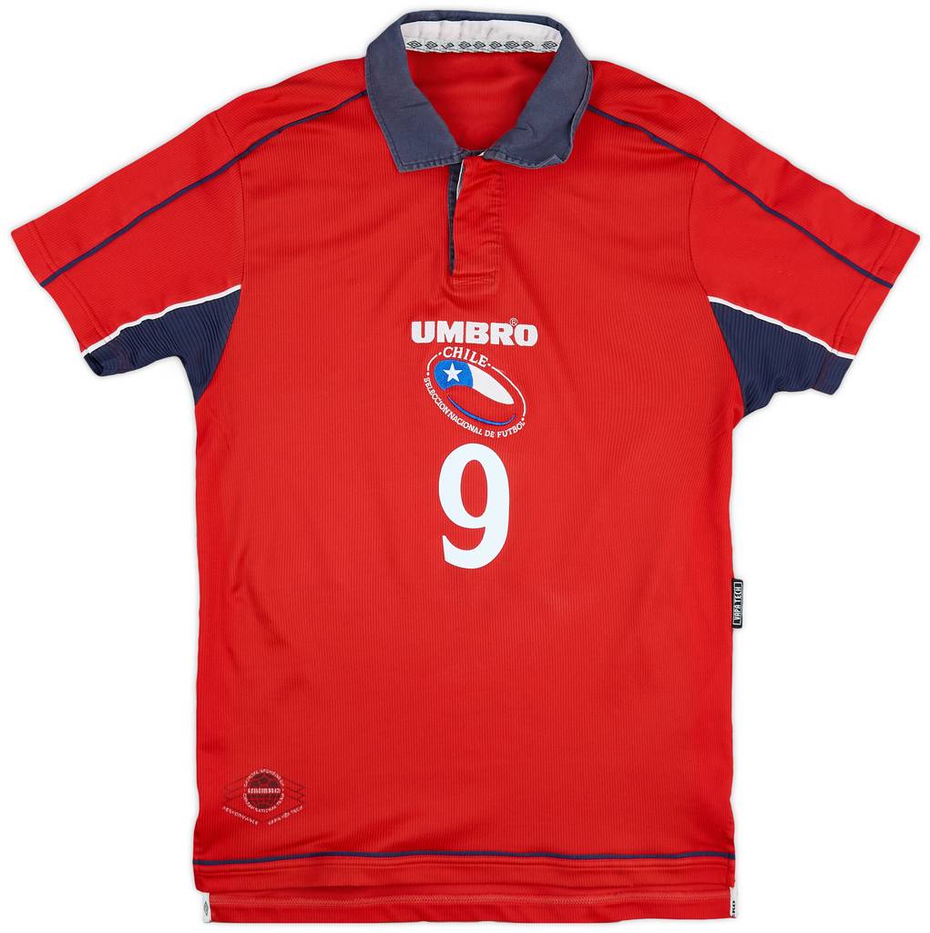 2000-01 Chile Home Shirt Zamorano #9 - 7/10 - (S)