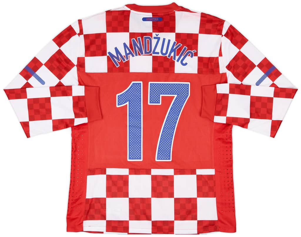 2010-12 Croatia Player Issue Home L/S Shirt Mandzukic #17 (XL)