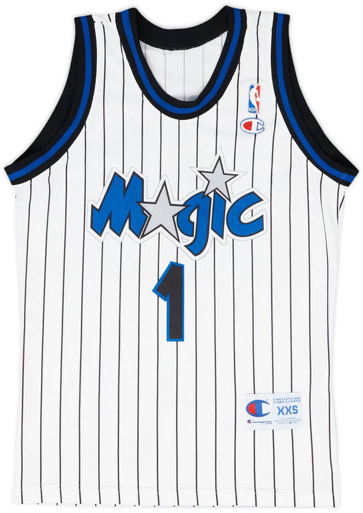 1993-98 Orlando Magic Hardaway #1 Champion Home Jersey - 8/10 - (XXS)