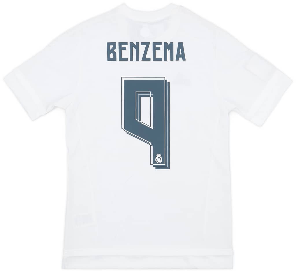 2015-16 Real Madrid Home Shirt Benzema #9 (S)