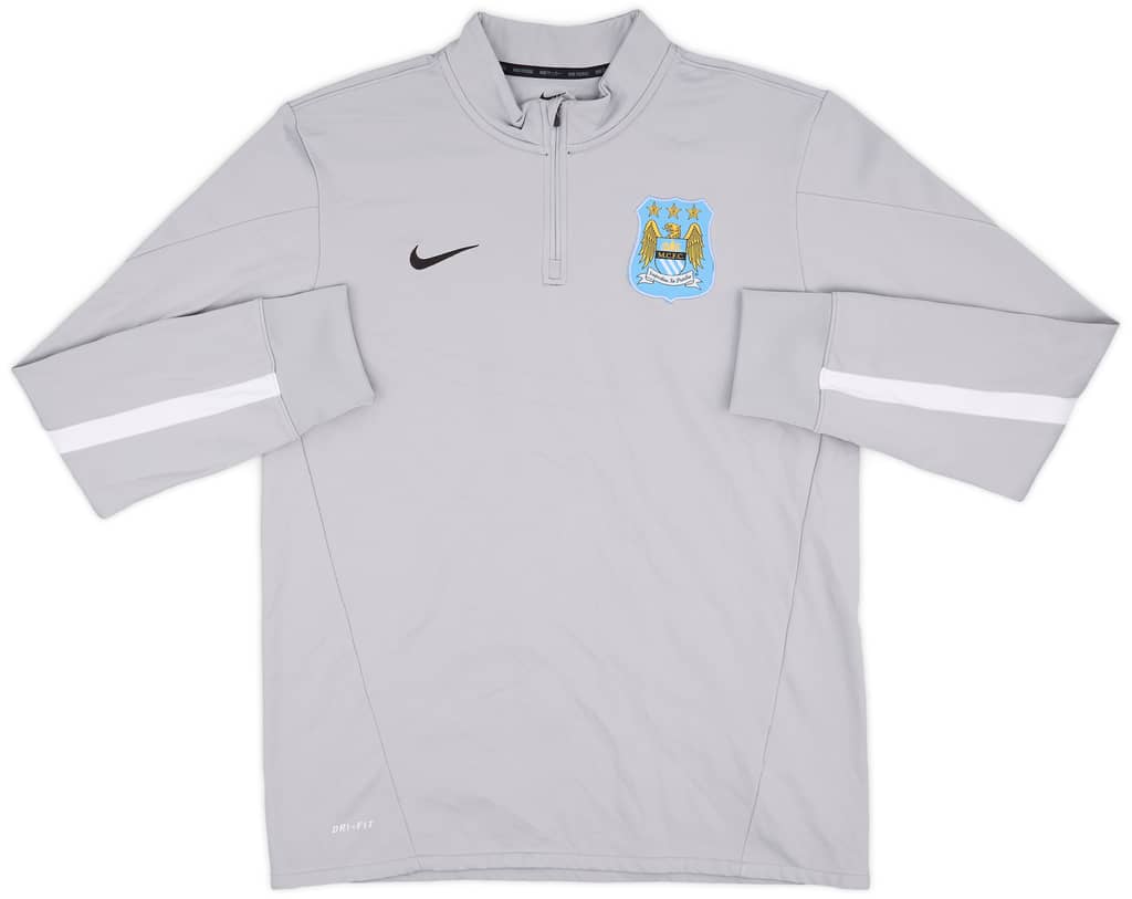 2013-14 Manchester City Nike 1/4 Zip Drill Top - 9/10 - (L)