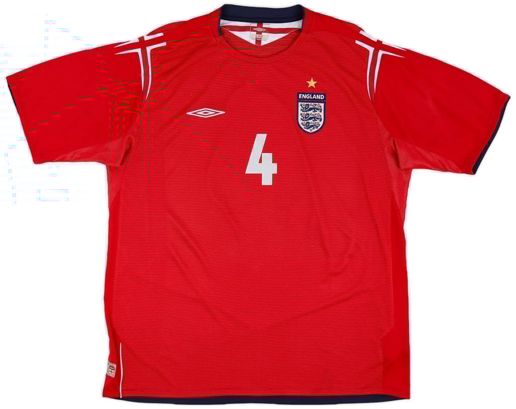 2004-06 England Away Shirt Gerrard #4 - 6/10 - (XL)