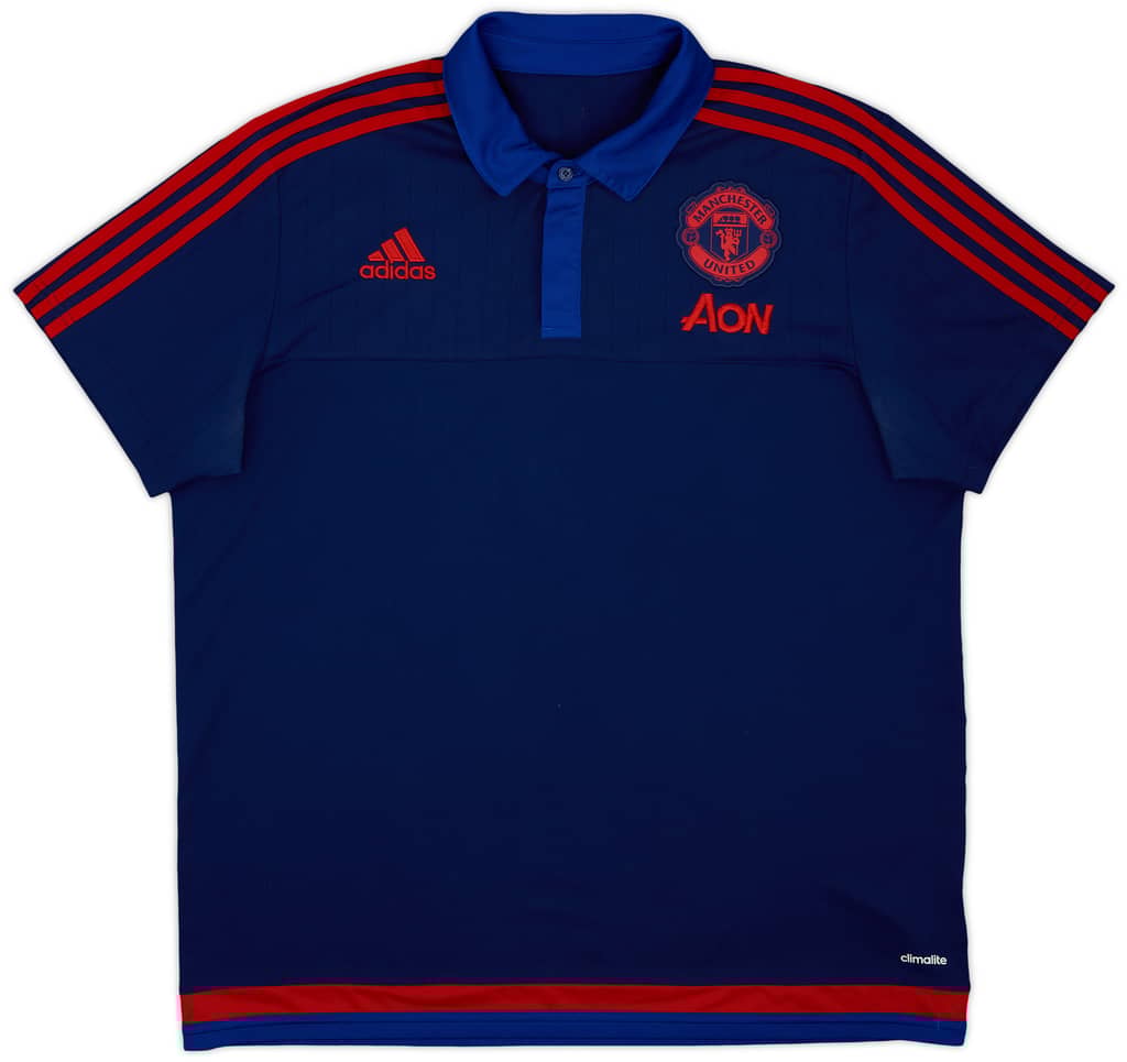 2015-16 Manchester United adidas Polo Shirt - 8/10 - (XL)
