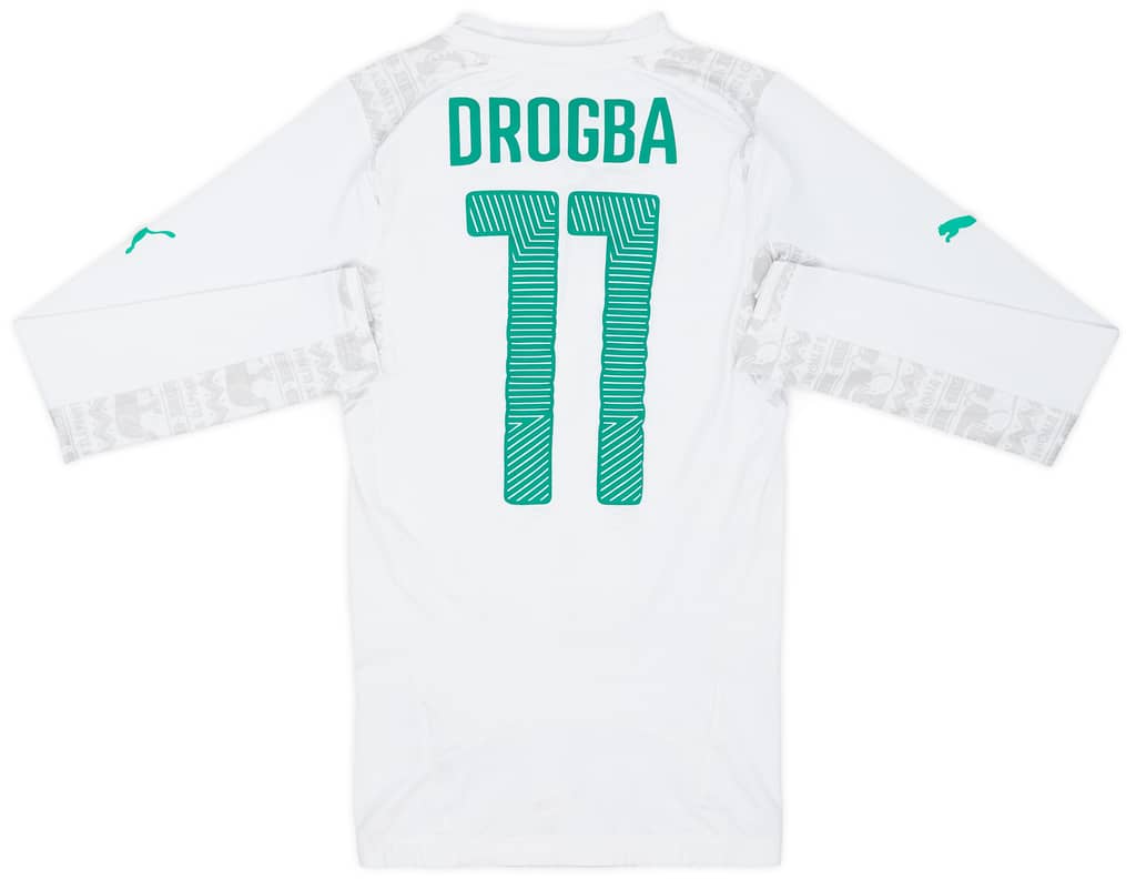 2014-16 Ivory Coast Player Issue ACTV Third L/S Shirt Drogba #11 - 9/10 - (S)
