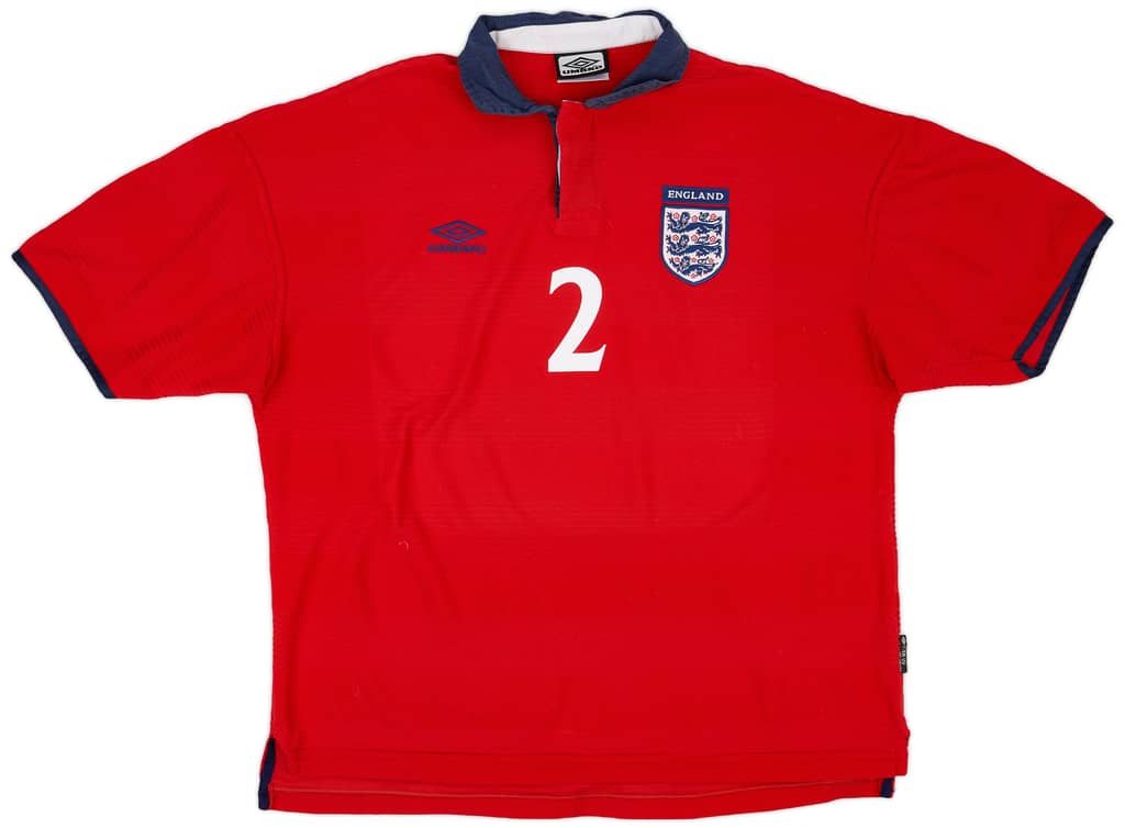 1999-01 England Away Shirt Gerrard #2 - 7/10 - (XL)