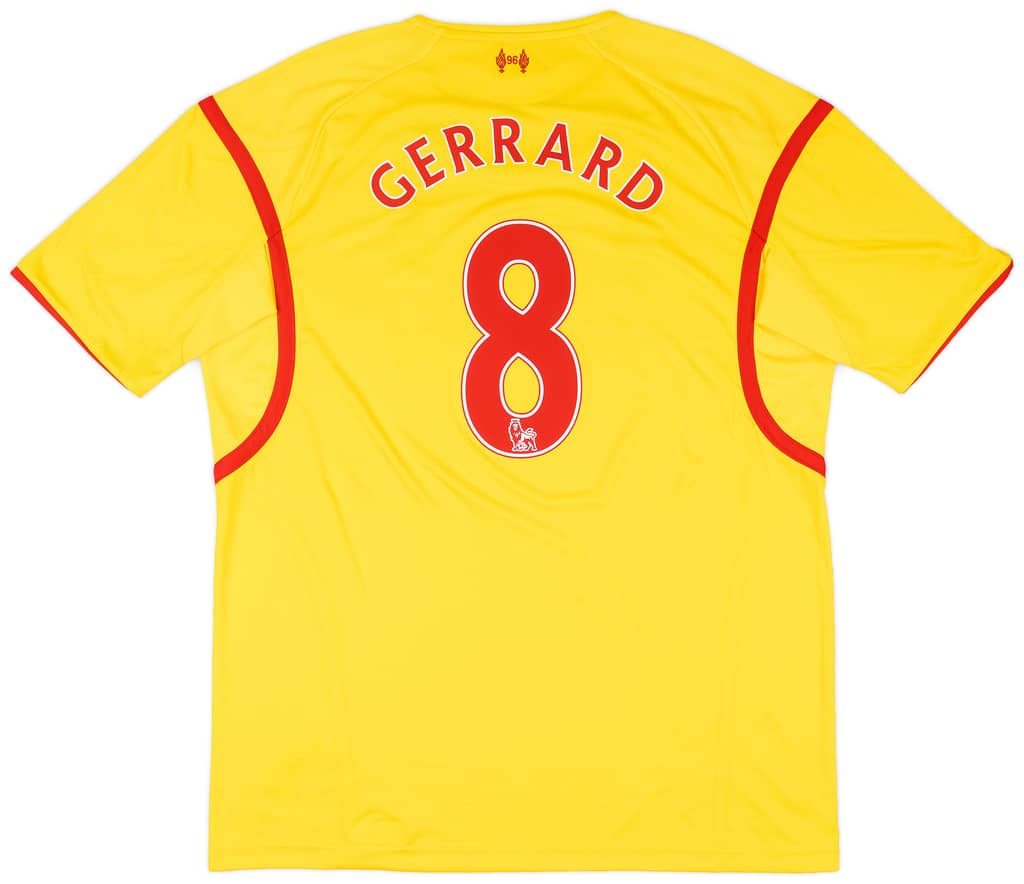 2014-15 Liverpool Away Shirt Gerrard #8 - 6/10 - (XXL)