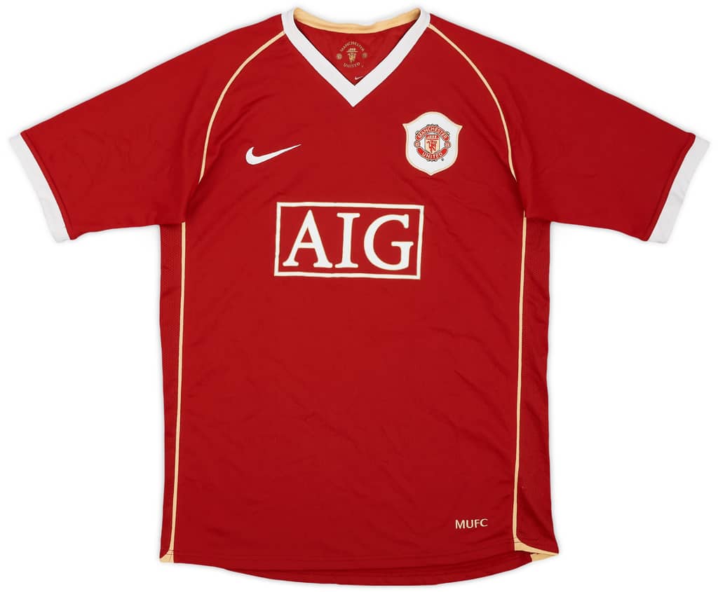 2006-07 Manchester United Home Shirt - 9/10 - (XL.Boys)