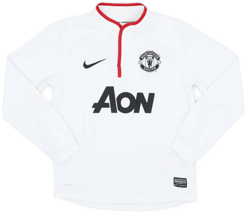 2012-14 Manchester United Away L/S Shirt Evans #6 - 9/10 - (S.Boys)