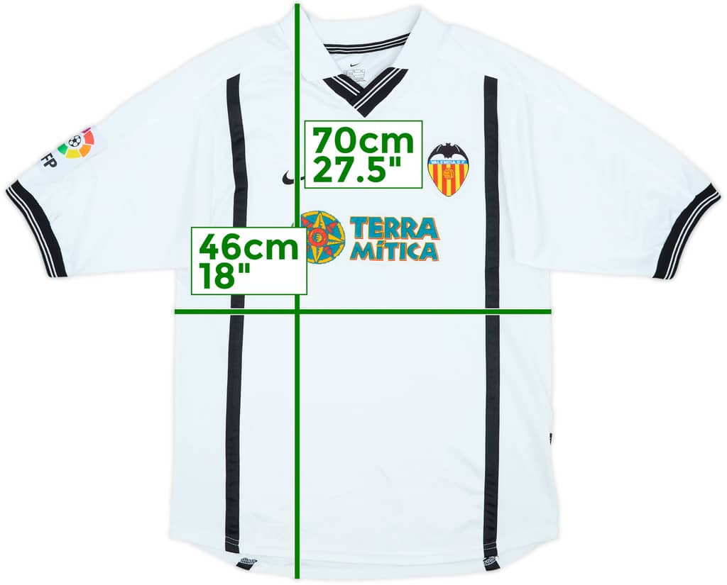2000-01 Valencia Home Shirt - 8/10 - (XL.Boys)