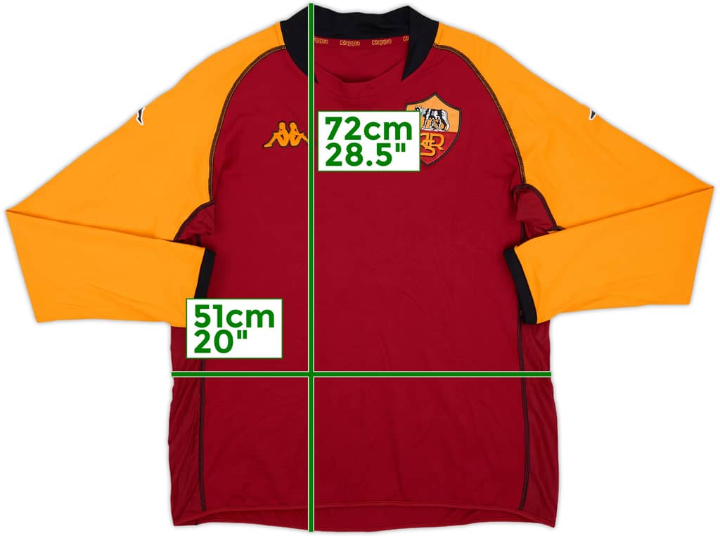 2002-03 Roma European Away L/S Shirt - 8/10 - (XXL)