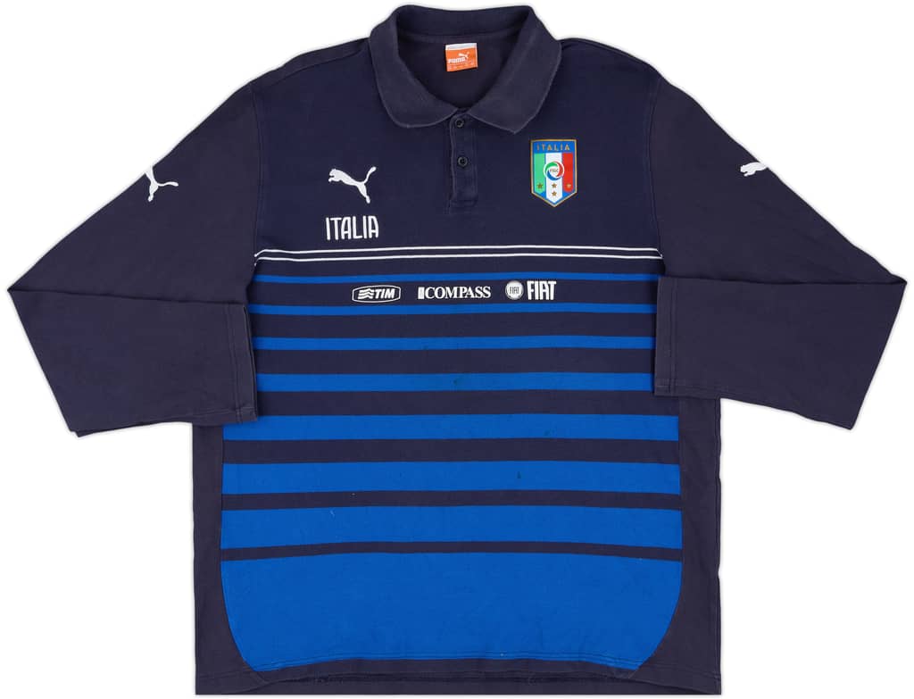 2014-15 Italy Player Issue Puma Polo L/S Shirt - 7/10 - (XXL)