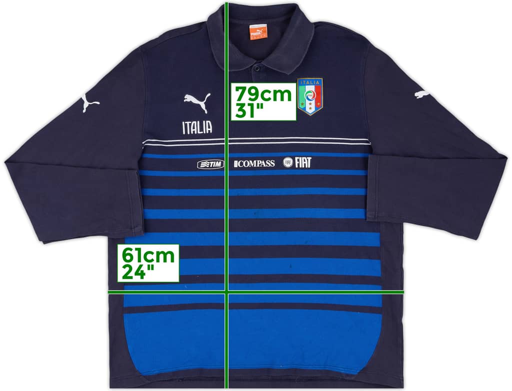2014-15 Italy Player Issue Puma Polo L/S Shirt - 7/10 - (XXL)