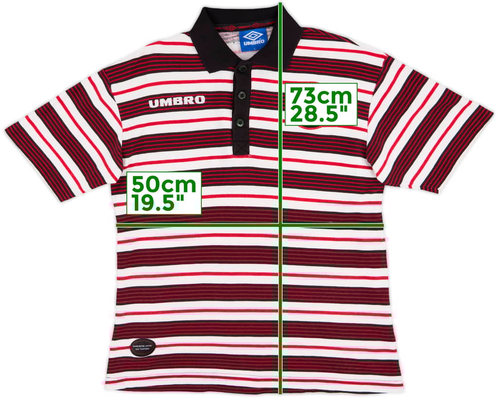 1997-98 Manchester United Umbro Polo Shirt - 9/10 - (L)