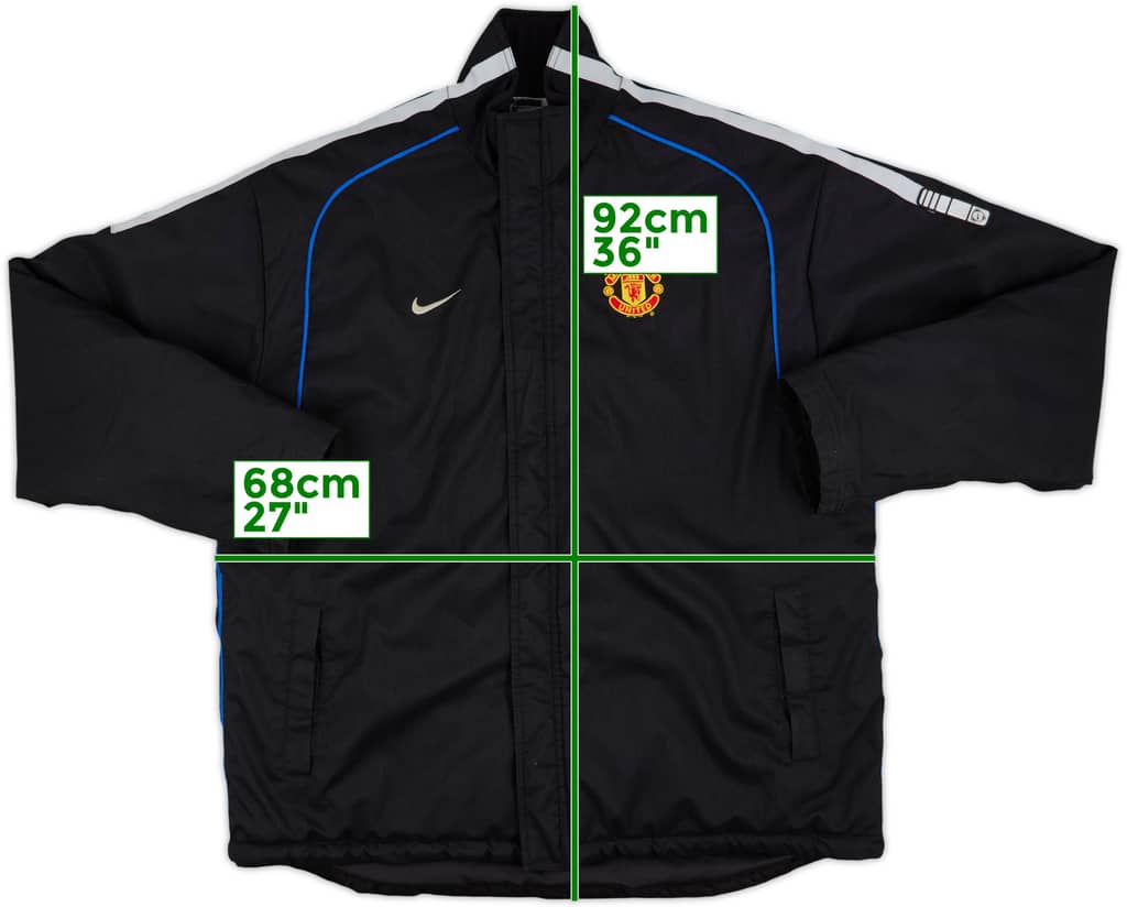 2002-03 Manchester United Nike Padded Bench Coat - 10/10 - (L)