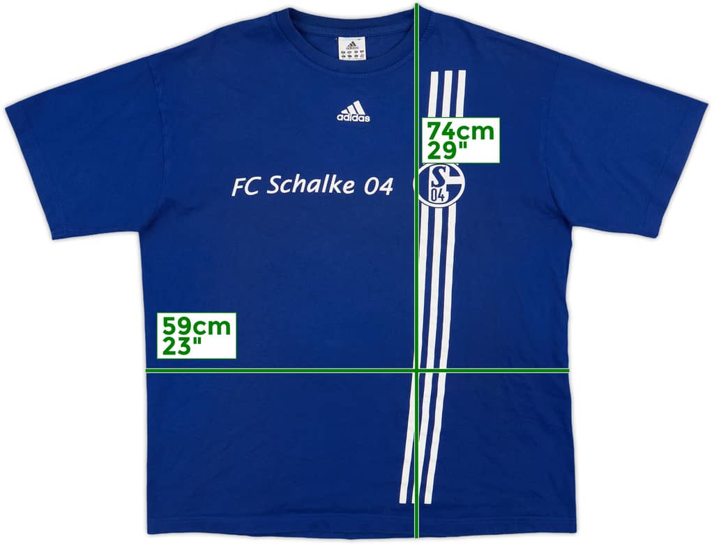 2008-09 Schalke adidas Cotton Tee - 8/10 - (XL)