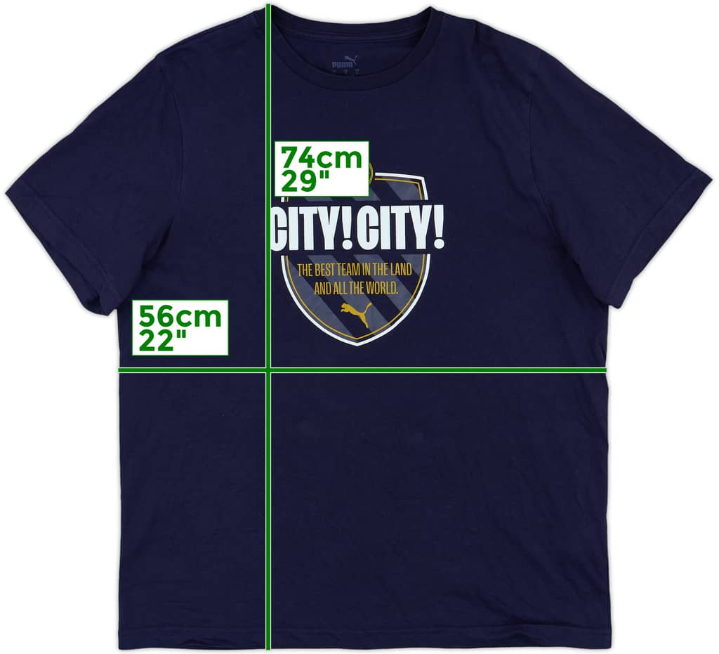 2023-24 Manchester City Puma Cotton Tee - 10/10 - (L)