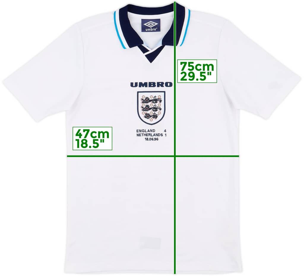 2010 England '1996-98' Umbro Retro Home Shirt - 7/10 - (S)