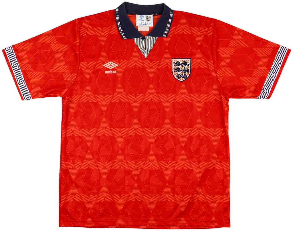 1990-93 England Away Shirt - 7/10 - (L)
