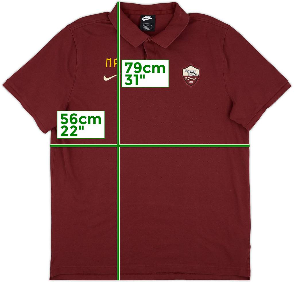 2019-20 Roma Nike Staff Issue Polo Shirt MF - 8/10 - (XL)