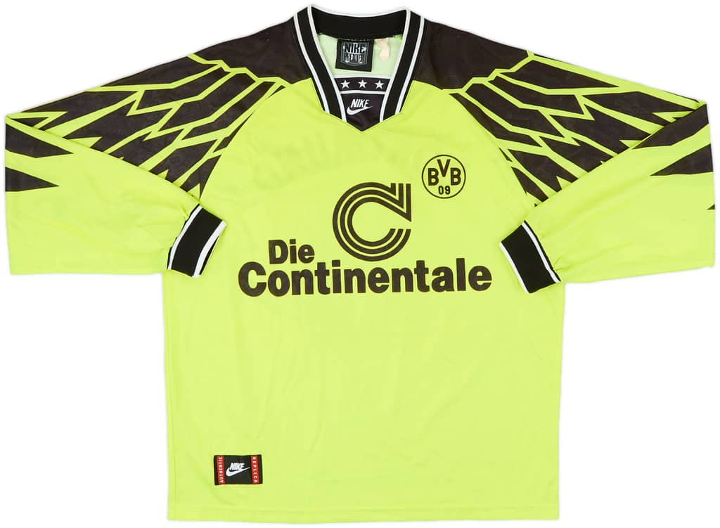 1994-95 Borussia Dortmund Home L/S Shirt #11 - 8/10 - (XL)