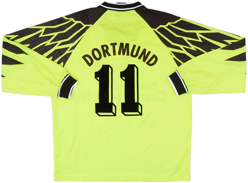 1994-95 Borussia Dortmund Home L/S Shirt #11 - 8/10 - (XL)