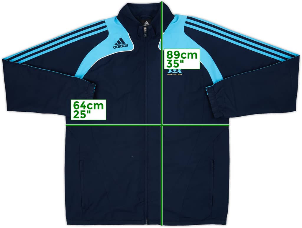 2008-09 Olympique Marseille adidas Track Jacket - 9/10 - (XL)