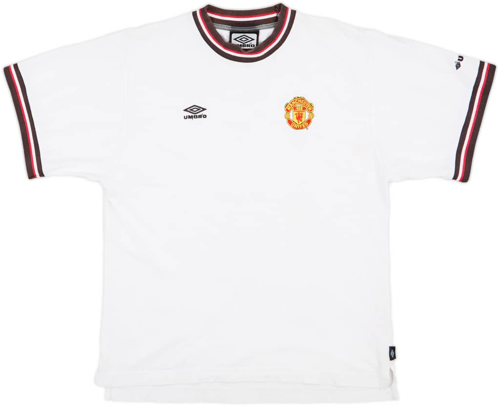 1997-98 Manchester United Umbro Cotton Tee - 7/10 - (XL.Boys)