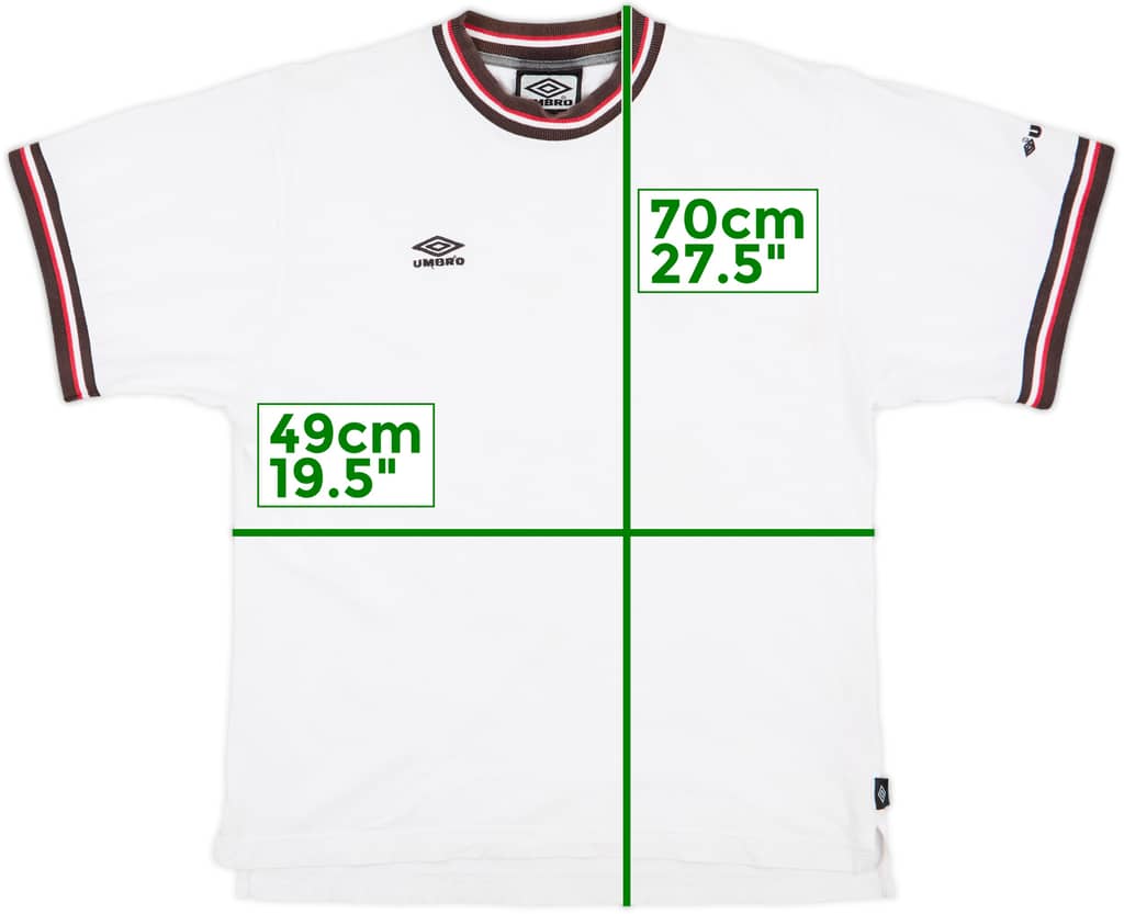 1997-98 Manchester United Umbro Cotton Tee - 7/10 - (XL.Boys)