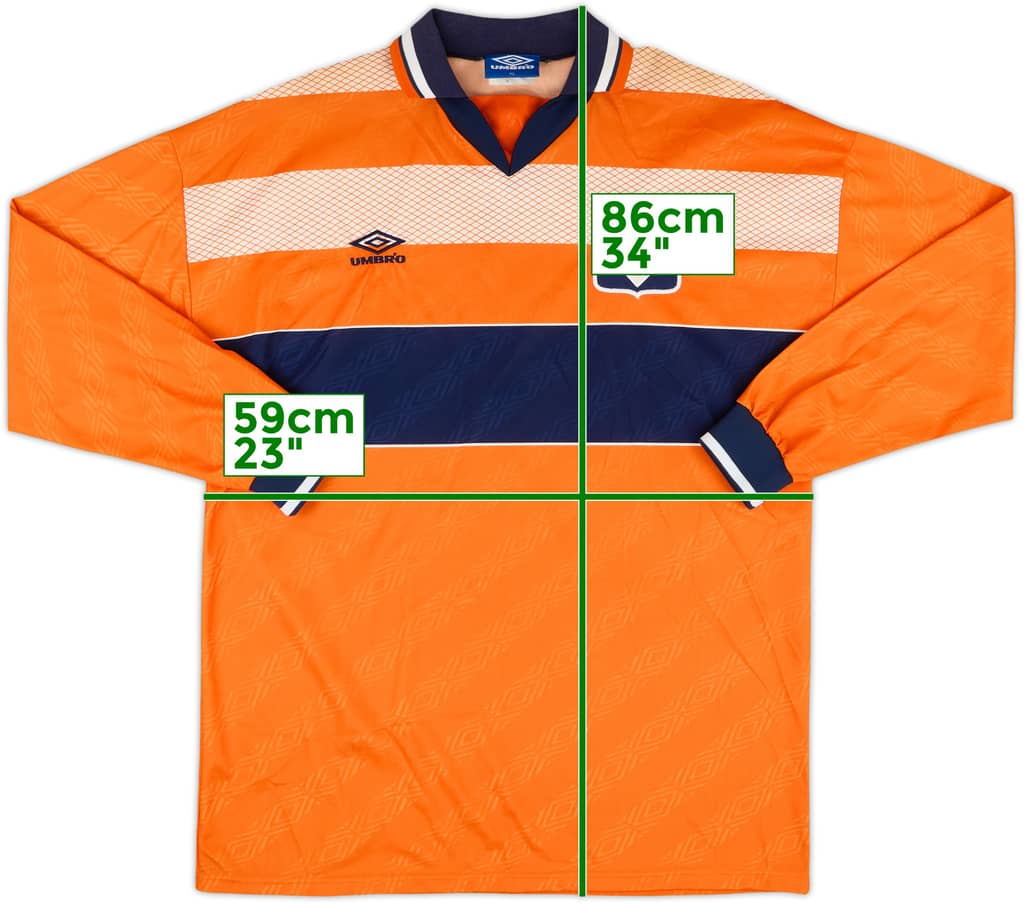 1994-96 Oldham Player Issue Away L/S Shirt - 9/10 - (XL)