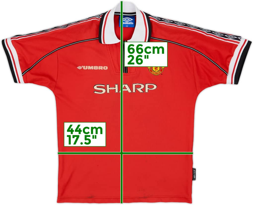 1998-00 Manchester United Home Shirt - 5/10 - (M.Boys)