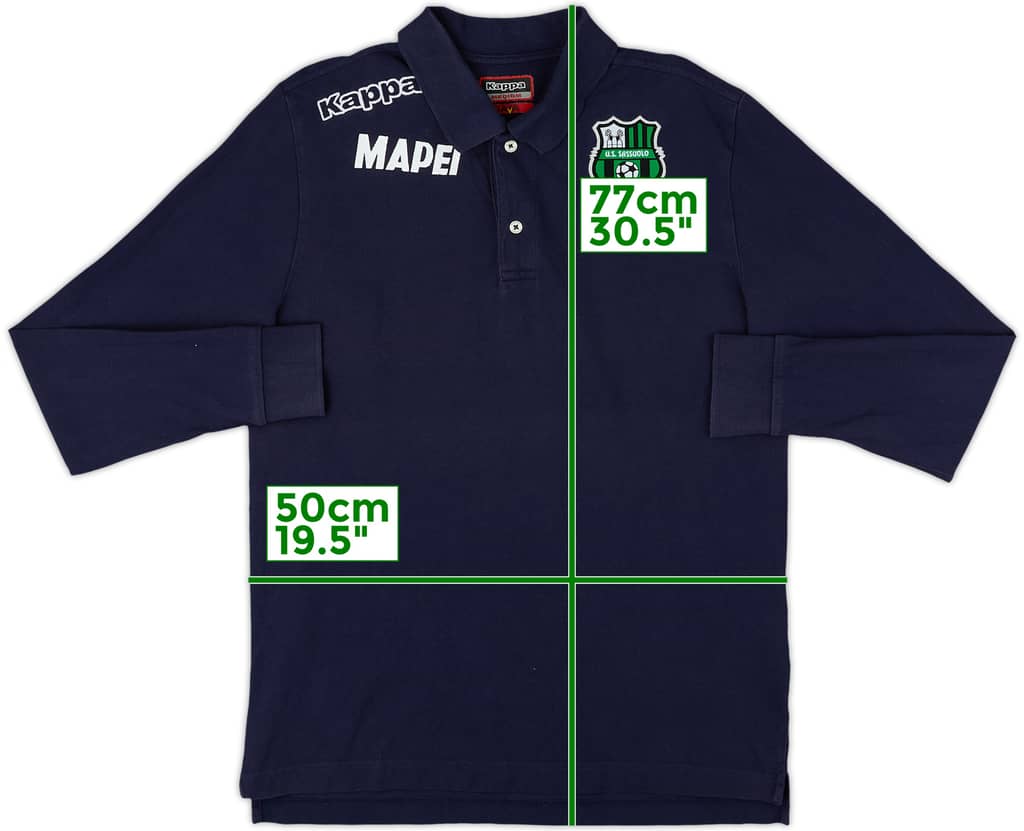 2017-18 Sassuolo Kappa Polo L/S Shirt - 7/10 - (M)