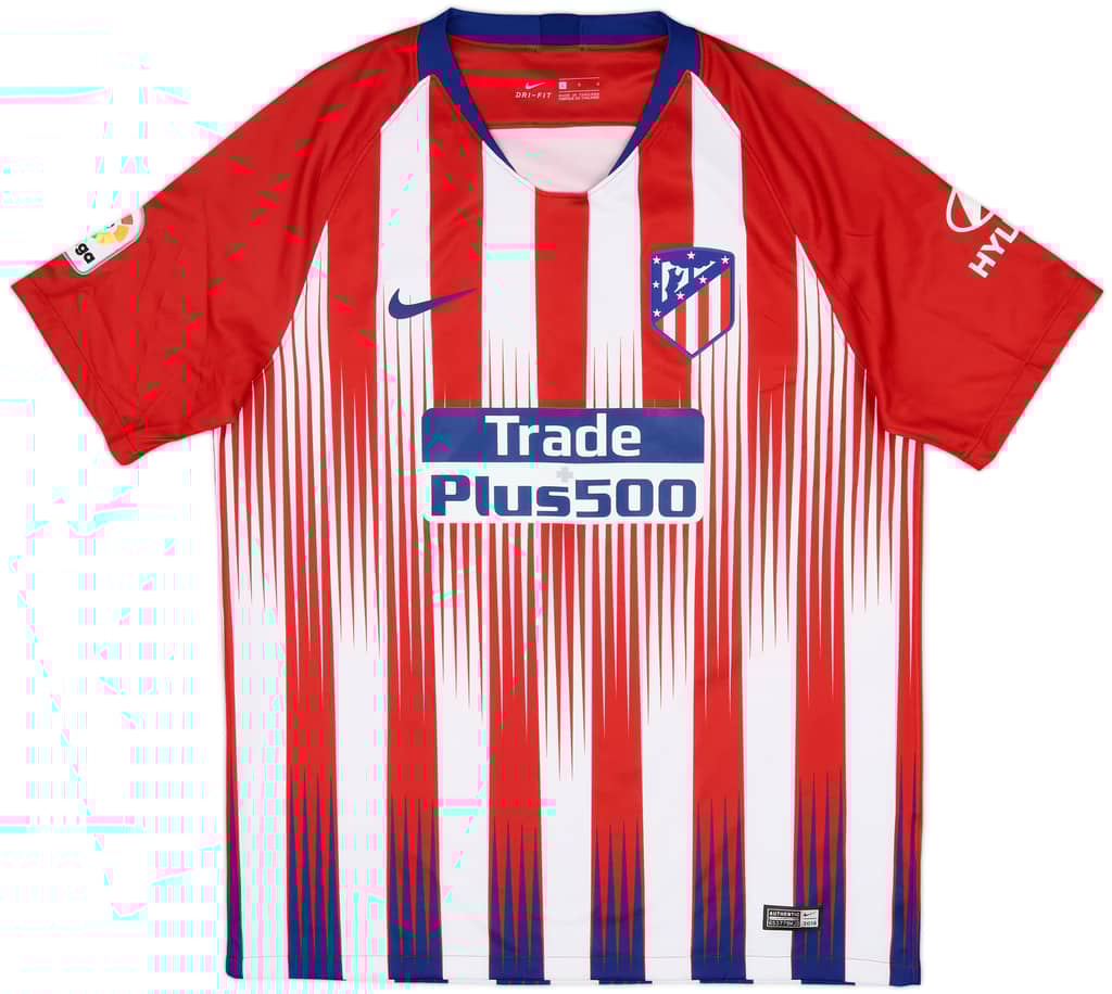 2018-19 Atletico Madrid Home Shirt - 10/10 - (L)