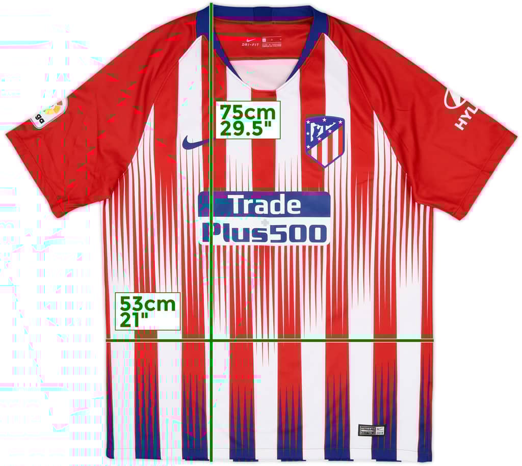2018-19 Atletico Madrid Home Shirt - 10/10 - (L)