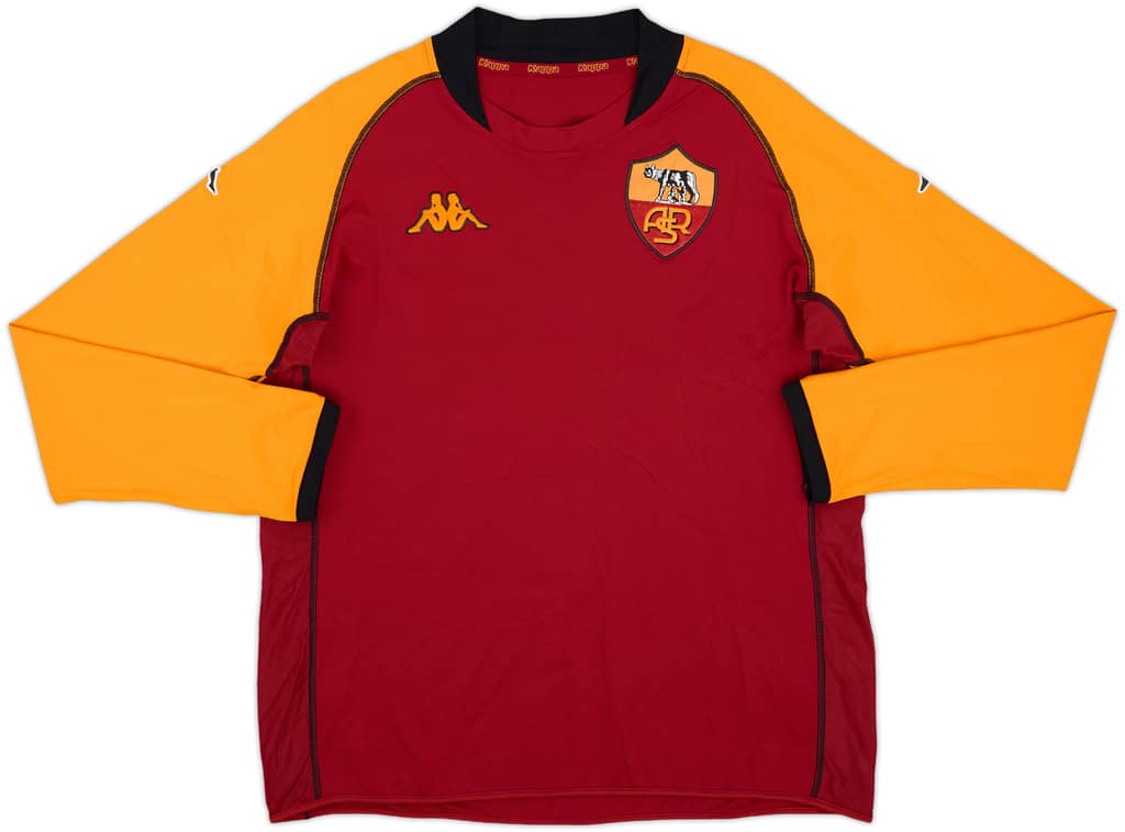 2002-03 Roma European Home L/S Shirt - 9/10 - (XXL)