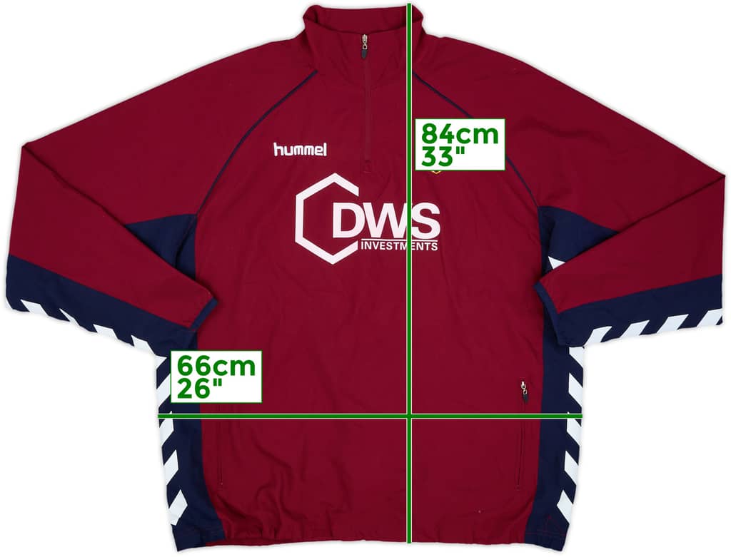 2005-06 Aston Villa Hummel 1/4 Zip Track Jacket - 9/10 - (L)