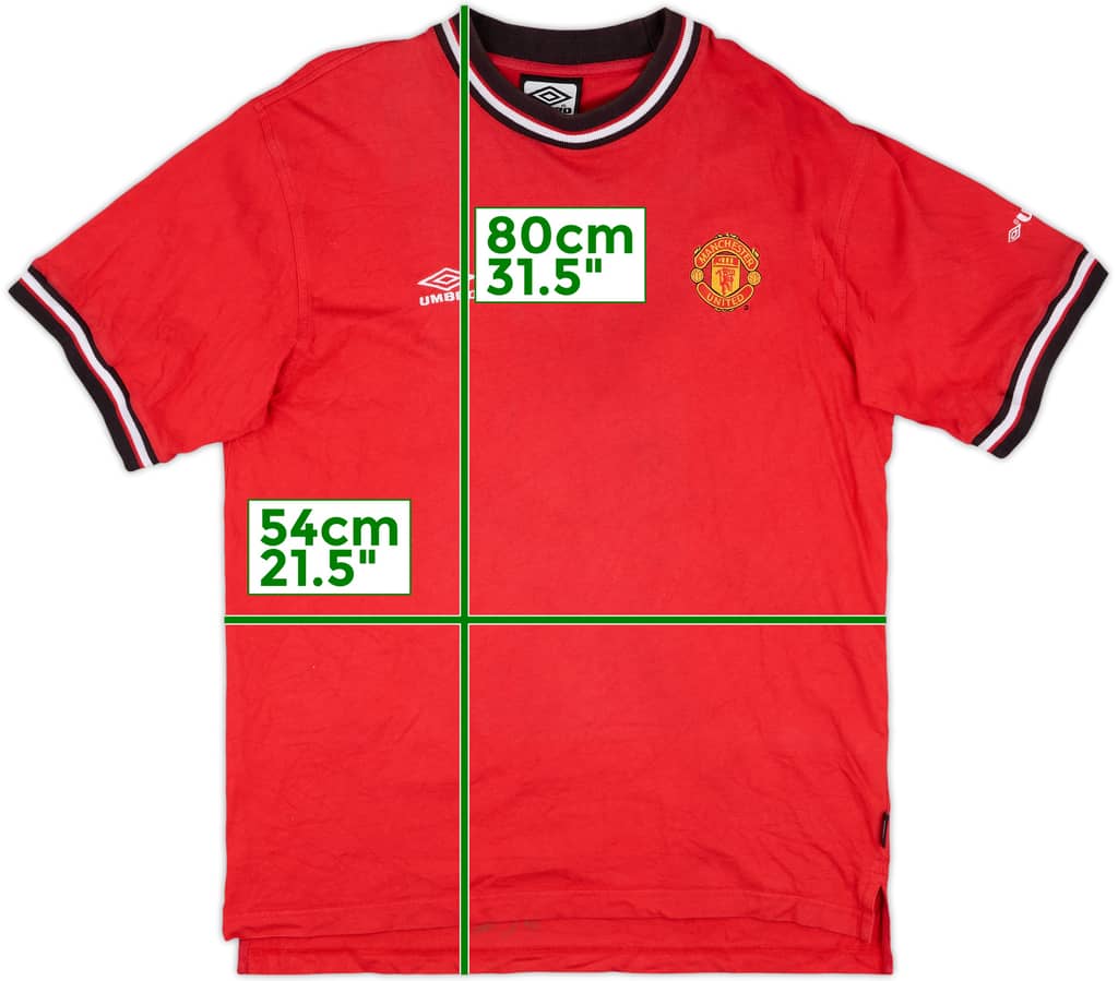 1998-99 Manchester United Umbro Cotton Tee - 6/10 - (XL)