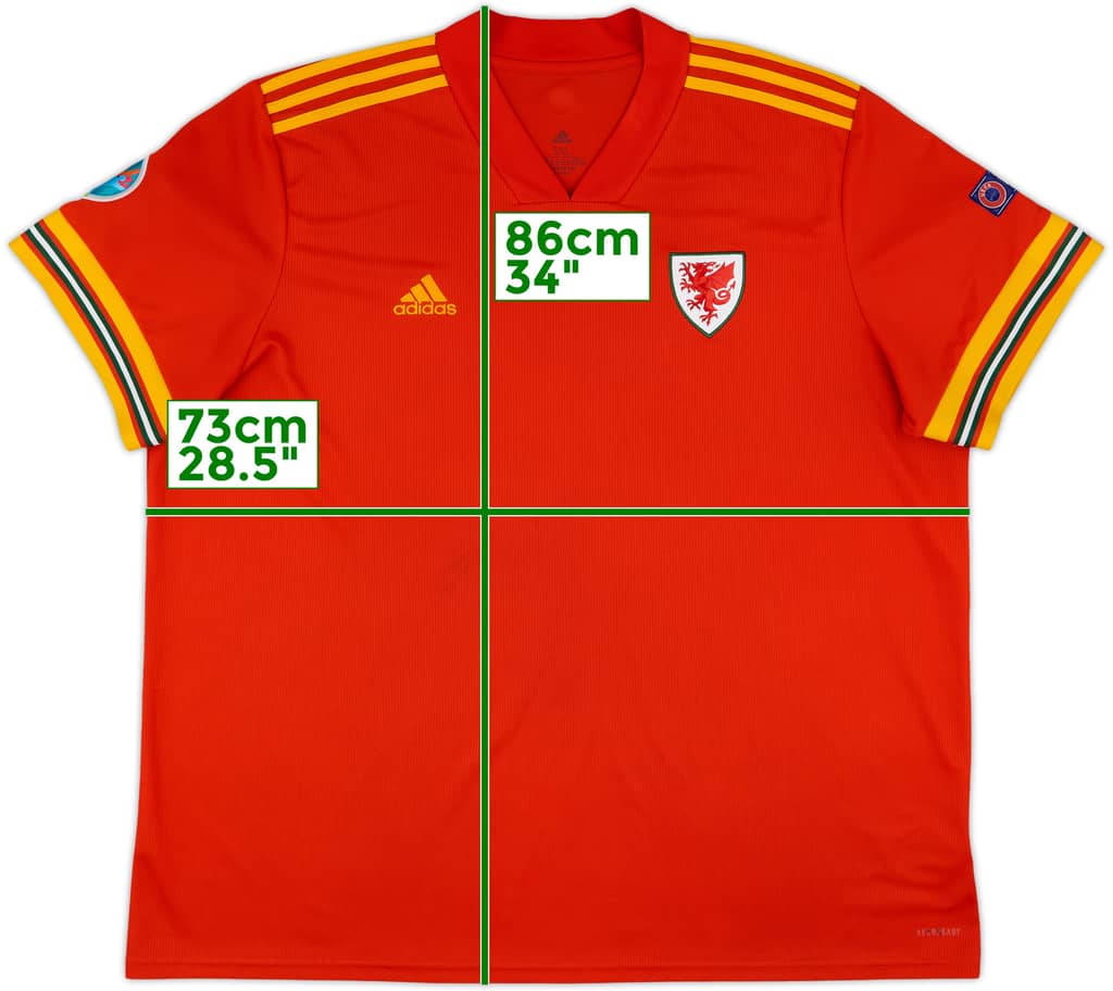 2020-21 Wales Home Shirt - 8/10 - (3XL)