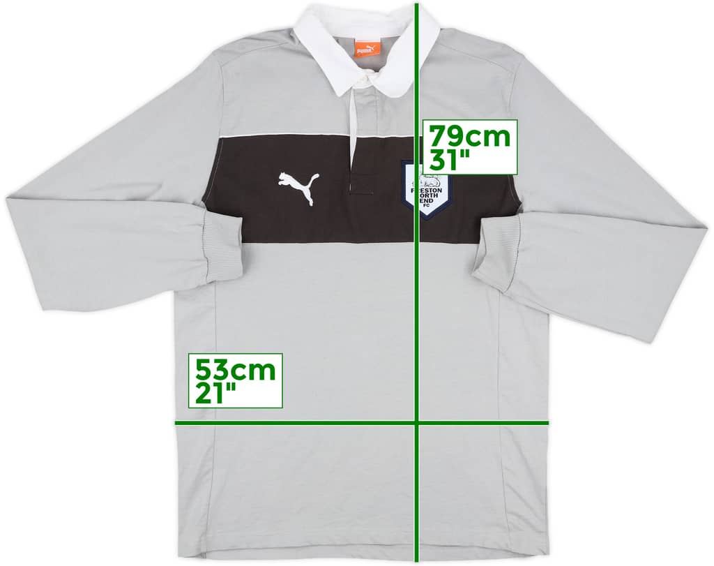 2012-13 Preston North End Puma Polo L/S Shirt - 8/10 - (L)