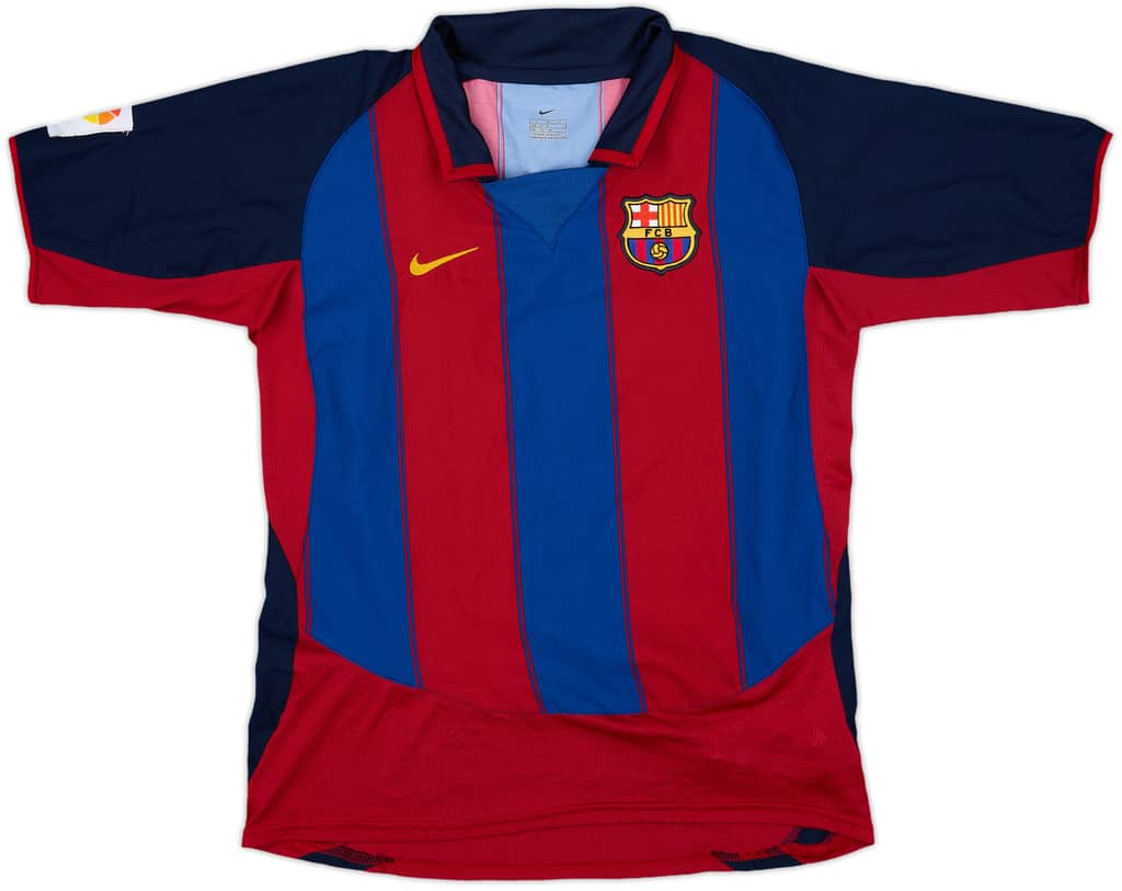 2003-04 Barcelona Home Shirt - 8/10 - (L.Boys)