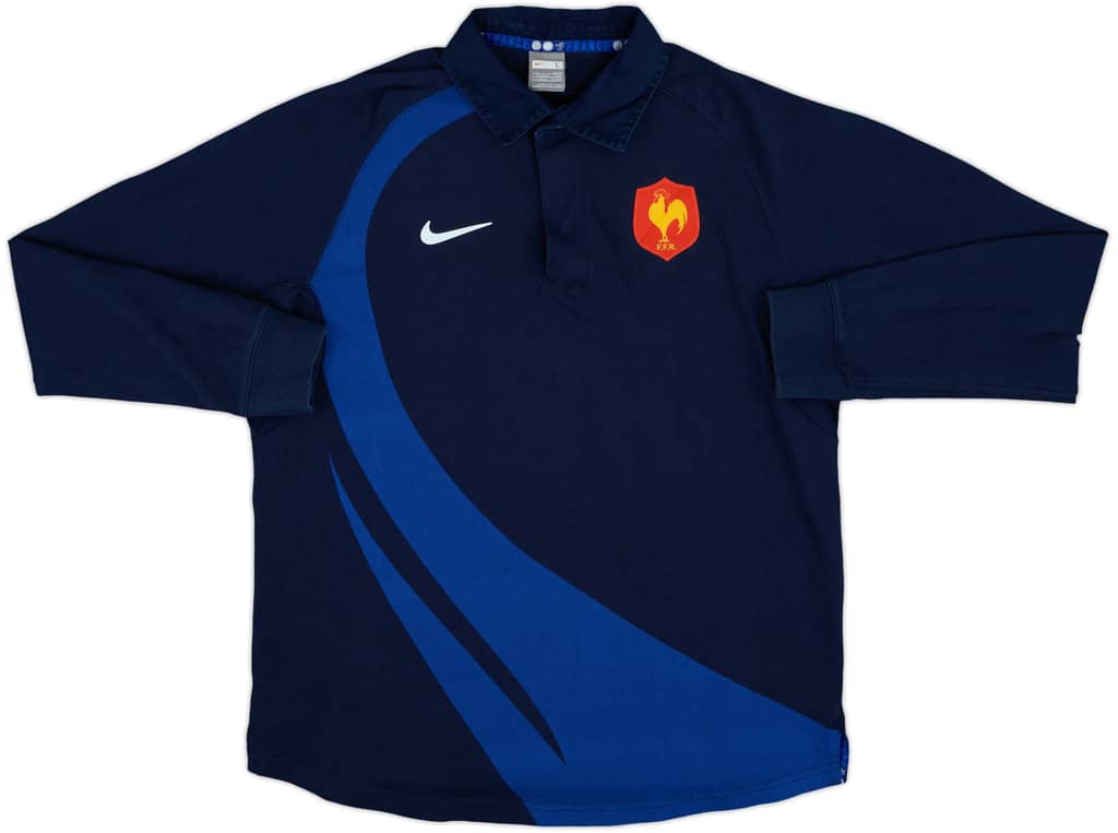 2007-08 France Rugby Polo L/S Shirt - 9/10 - (L)