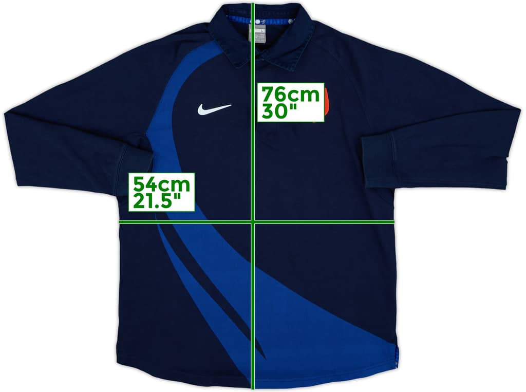 2007-08 France Rugby Polo L/S Shirt - 9/10 - (L)