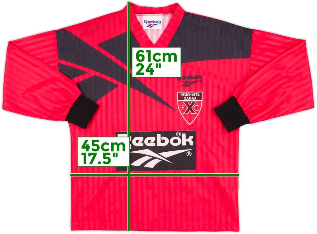 1993-94 Neuchatel Xamax Home L/S Shirt - 8/10 - (XS)