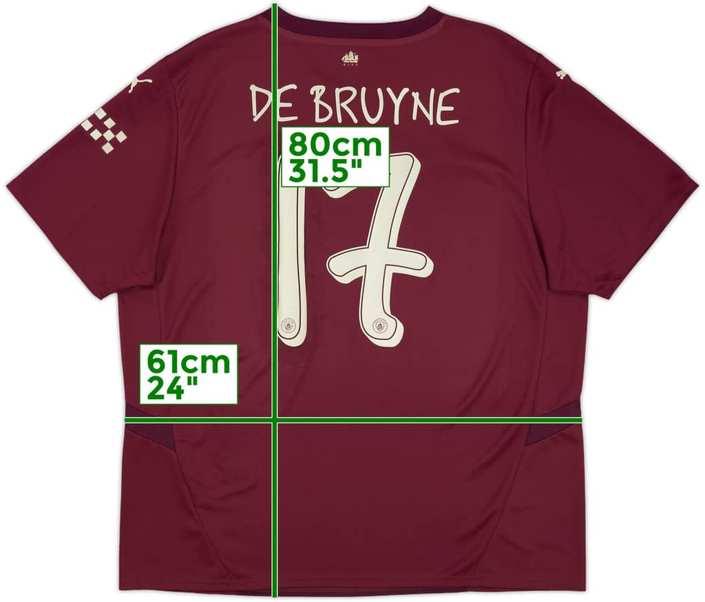 2024-25 Manchester City Third Shirt De Bruyne #17 - 6/10 - (XXL)