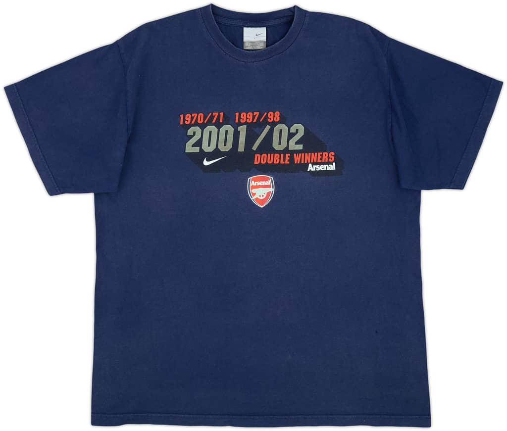 2001-02 Arsenal Nike Graphic Tee - 8/10 - (L)