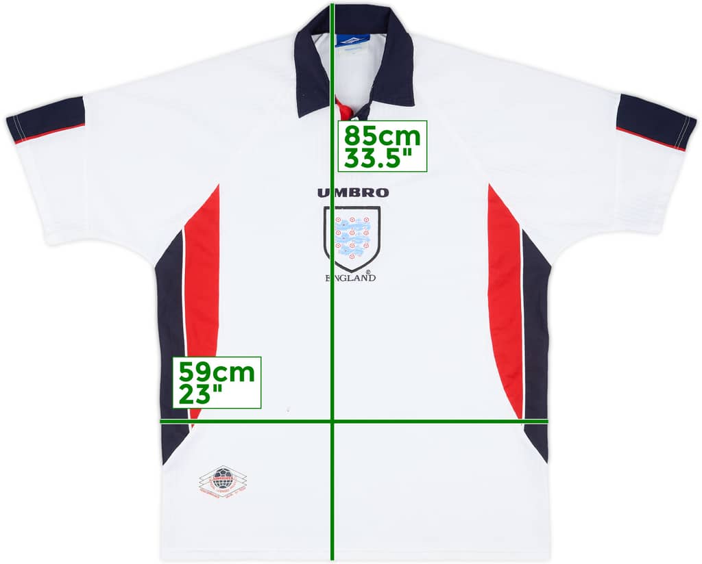 1997-99 England Home Shirt - 5/10 - (XL)