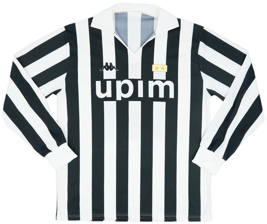 1991-92 Juventus Basic Home L/S Shirt #11 (Casiraghi) - 8/10 - (L)