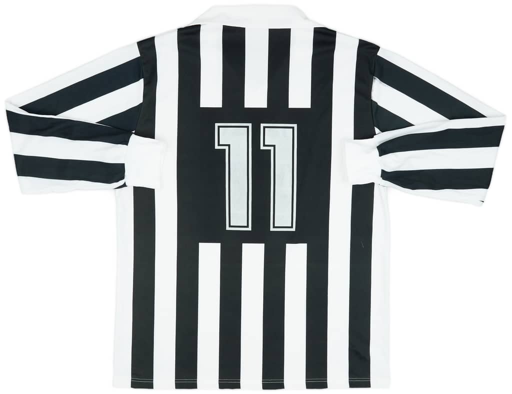 1991-92 Juventus Basic Home L/S Shirt #11 (Casiraghi) - 8/10 - (L)