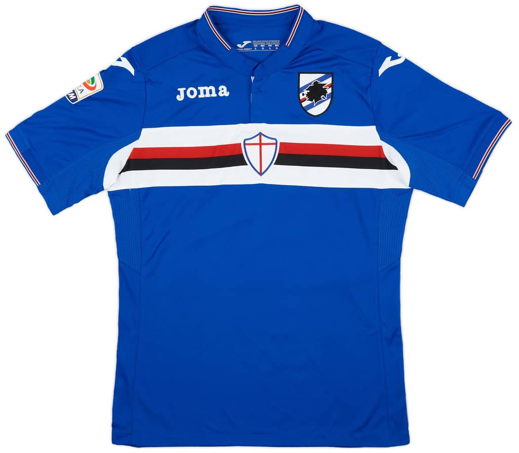 2015-16 Sampdoria Signed Home Shirt Eder #23 - 9/10 - (L)